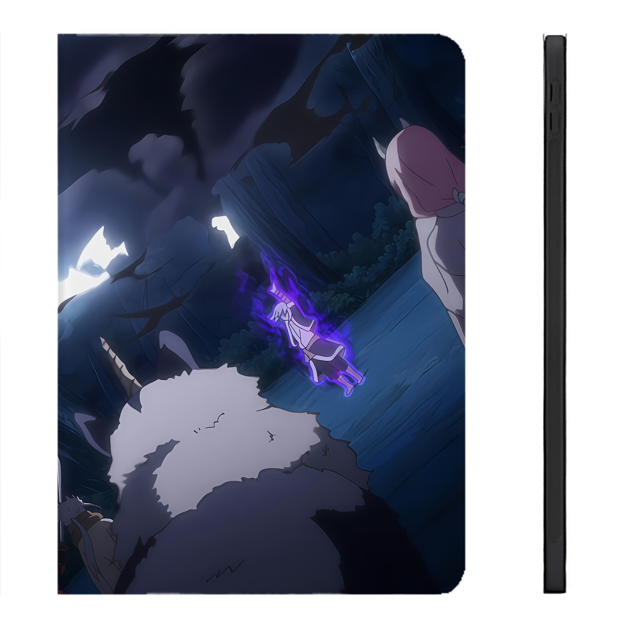 （画像用） 転スラ Regarding Reincarnated to Slime IPadケース ペンホルダー付き ブックスタイルデザイン